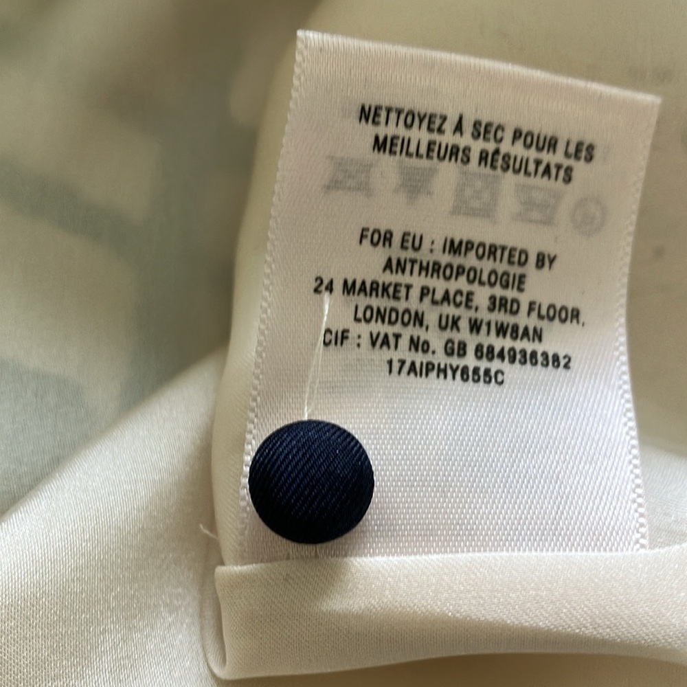 Anthropologie Maeve Broken Blocks 100%‎ Silk Dress- Green, Cream, Navy Sz 4- EUC - Picture 11 of 11